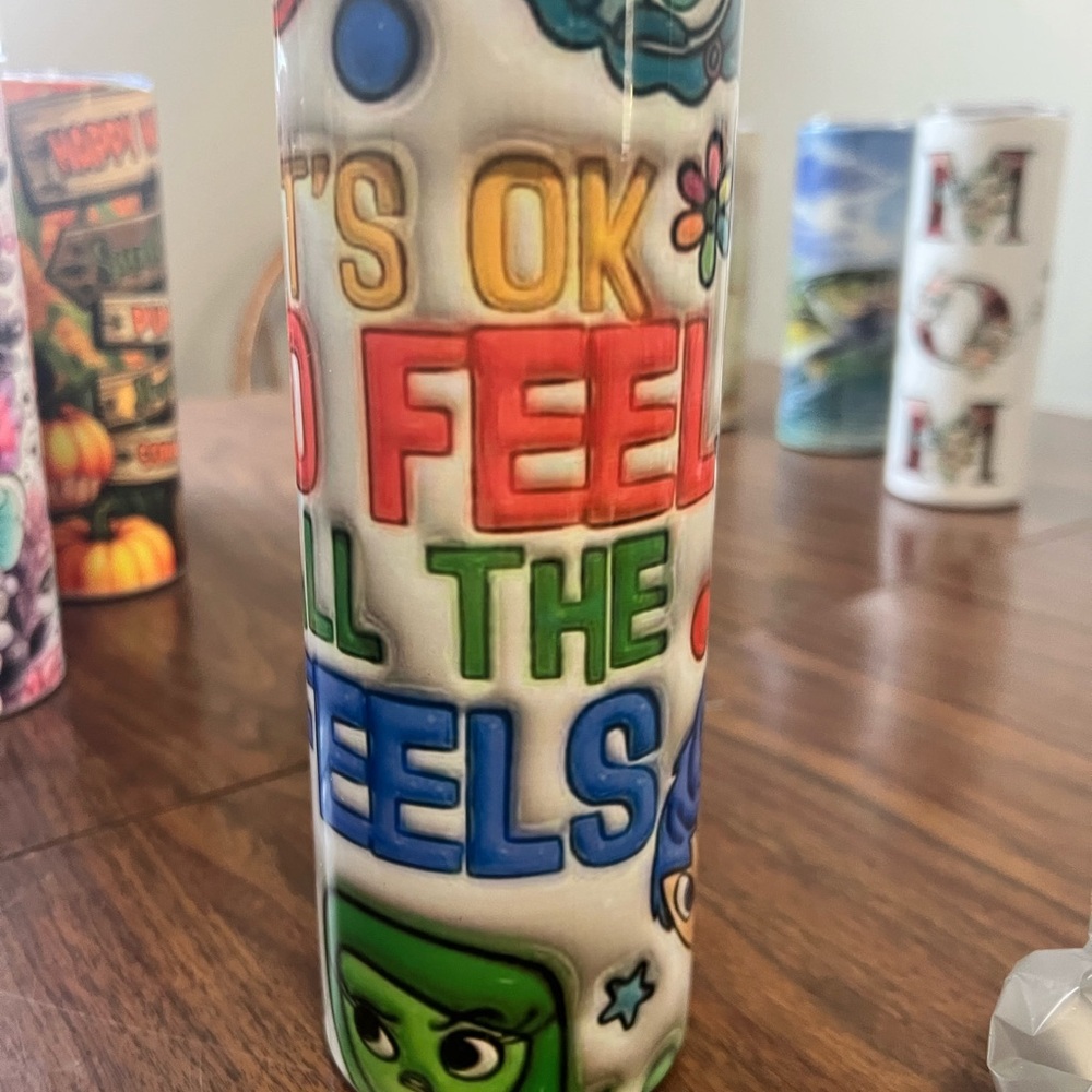 Colorful Motivational Tumbler Inside out